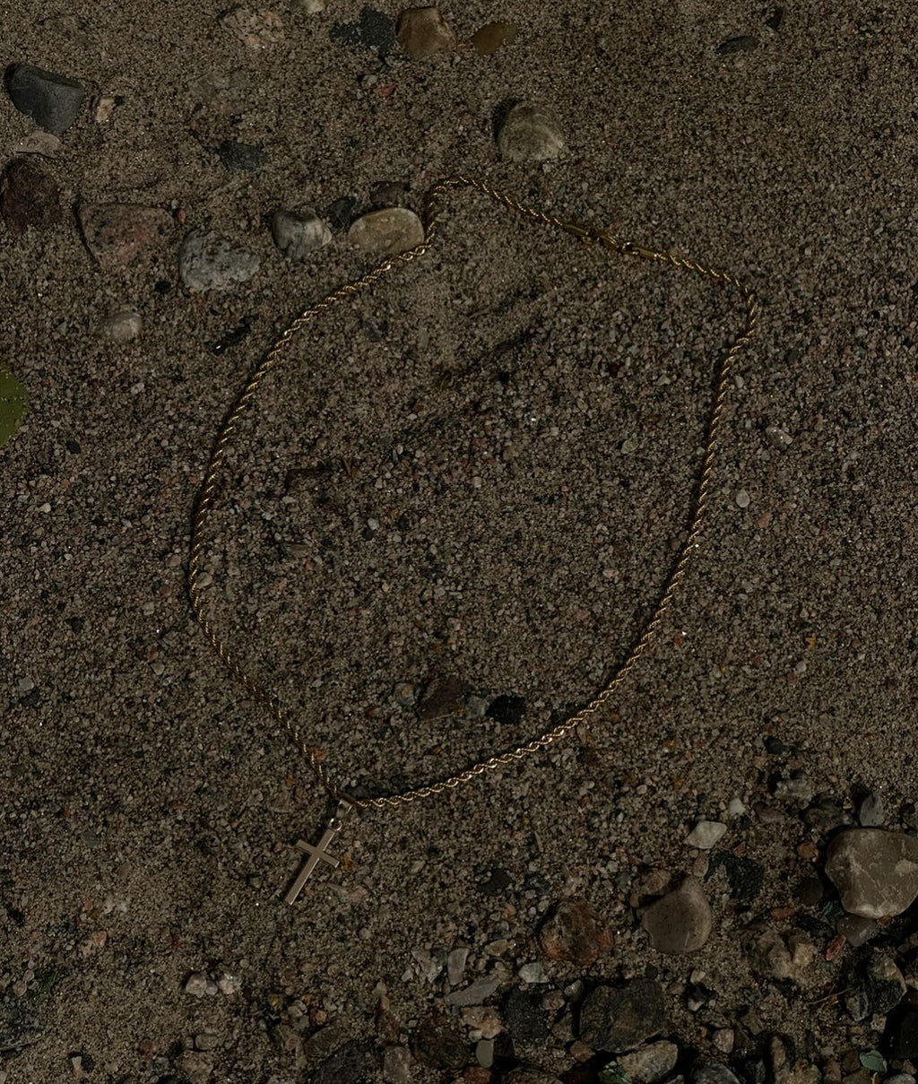Rope Chain with Cross Pendant